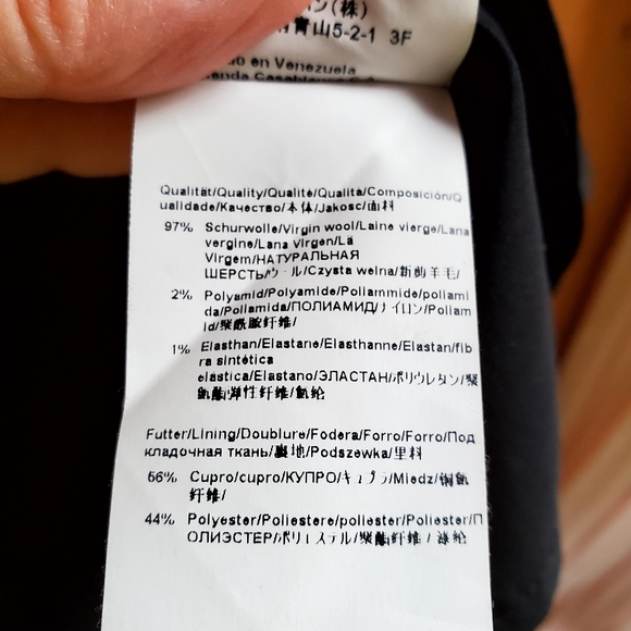 Boss Dark Grey Shadow Check Wool Pencil Skirt size 4 - Picture 8 of 9